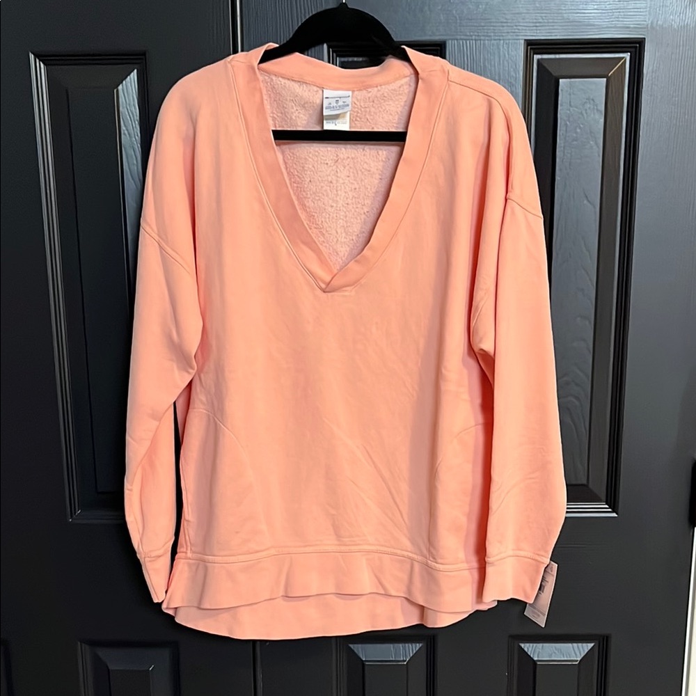 Champion Peach V-Neck Sweatshirt